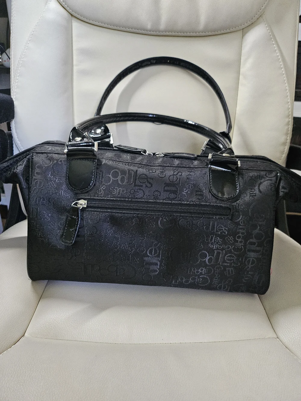Caboodles Black Logo Jacquard Cosmetic Duffel